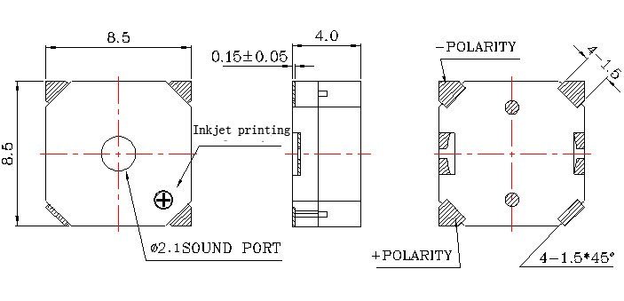 SMD Square Magnetic Buzzers