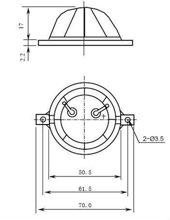 Drawing of piezo speaker